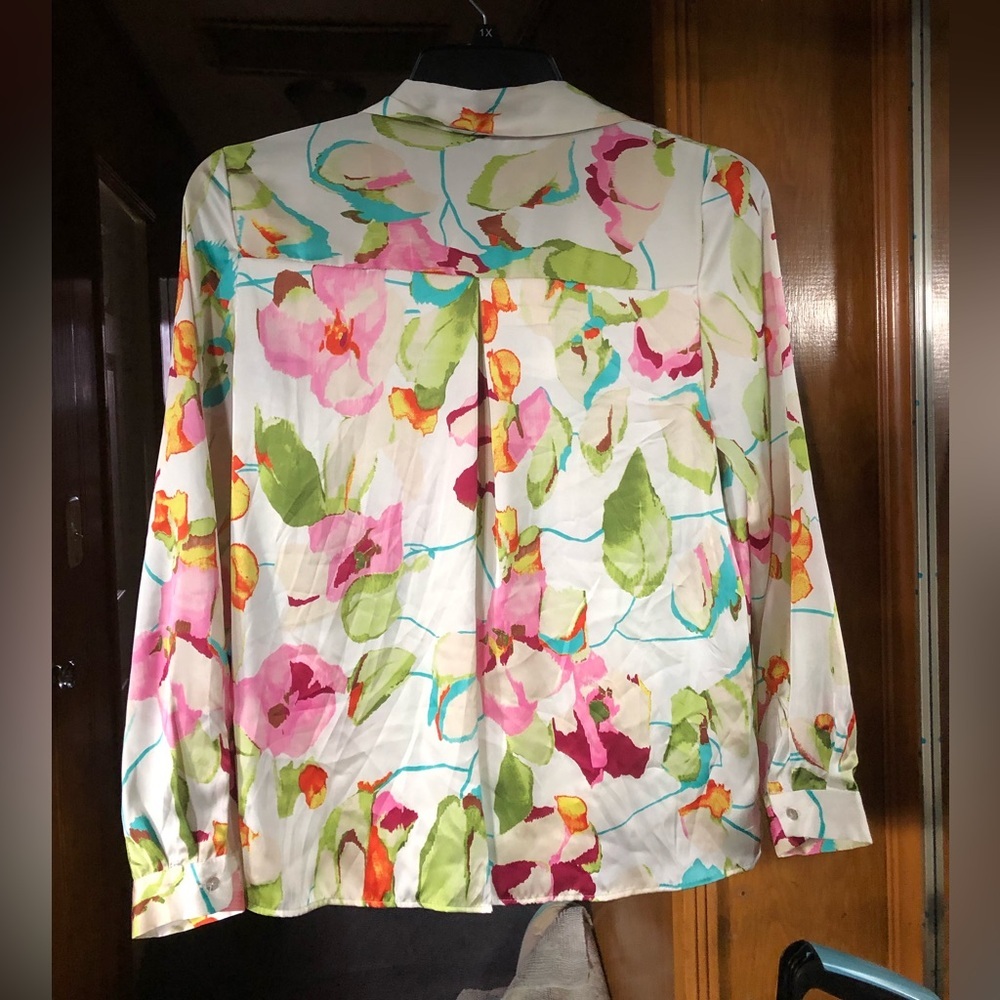 Zara floral satin shirt - Picture 7 of 14